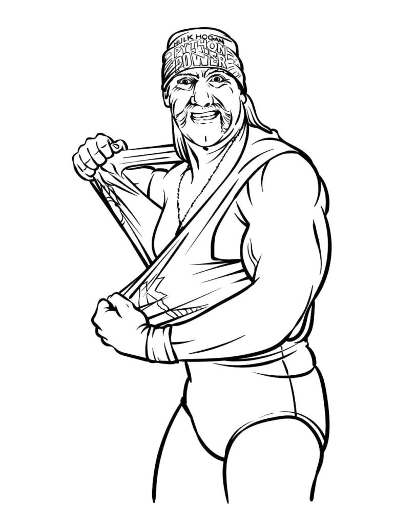 Hulk Hogan Coloring Page