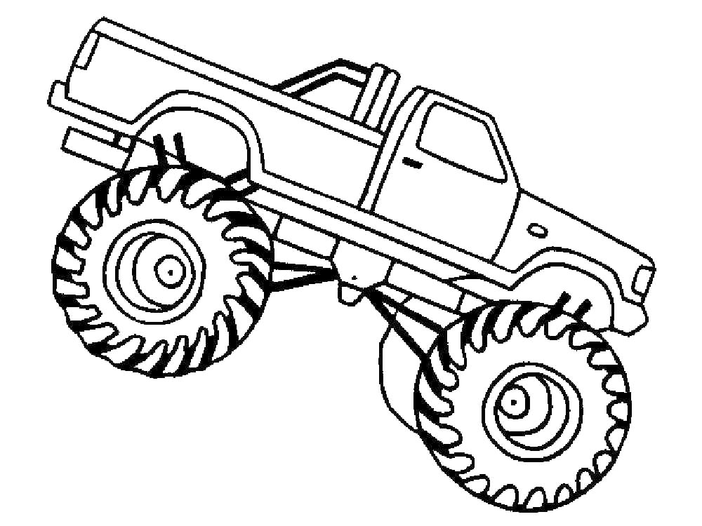 Jumping Monster Truck Coloring Page