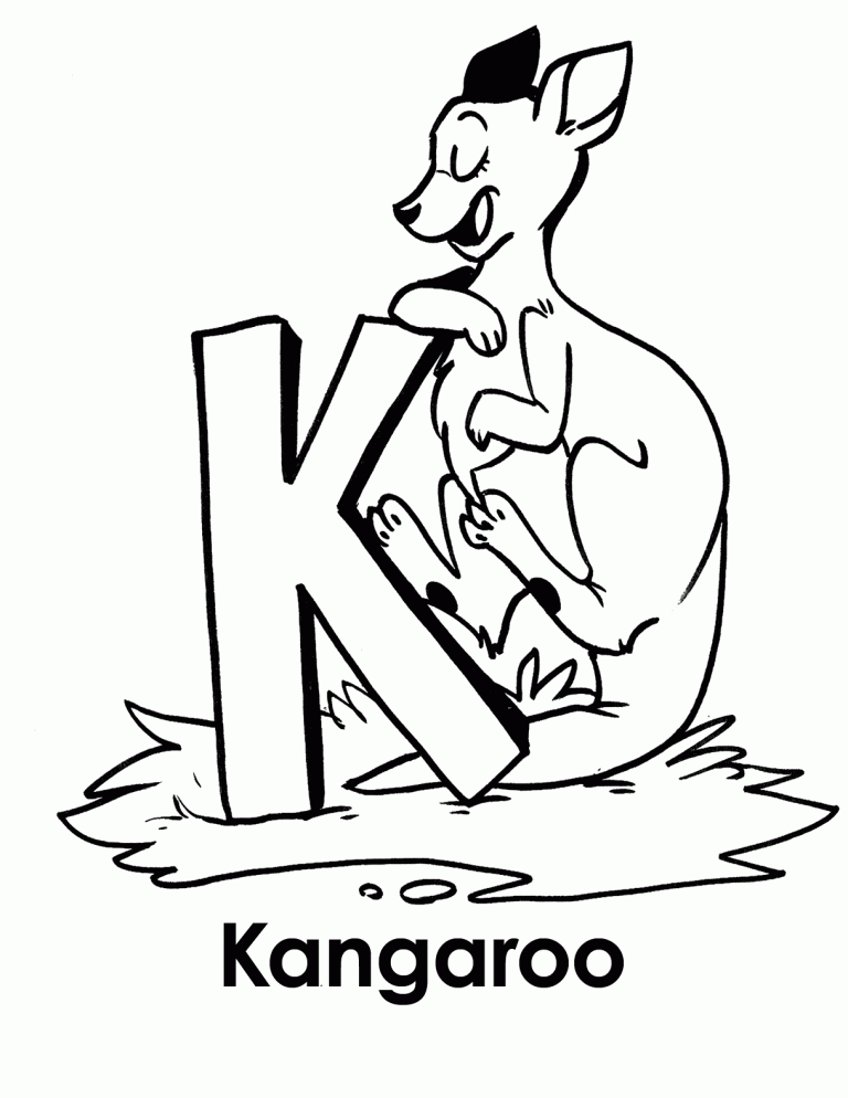 Free Printable Kangaroo Coloring Pages For Kids