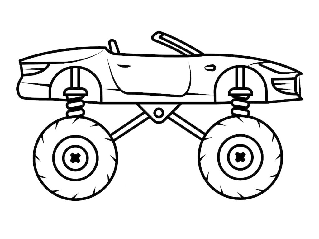 Lift Car Coloring Page