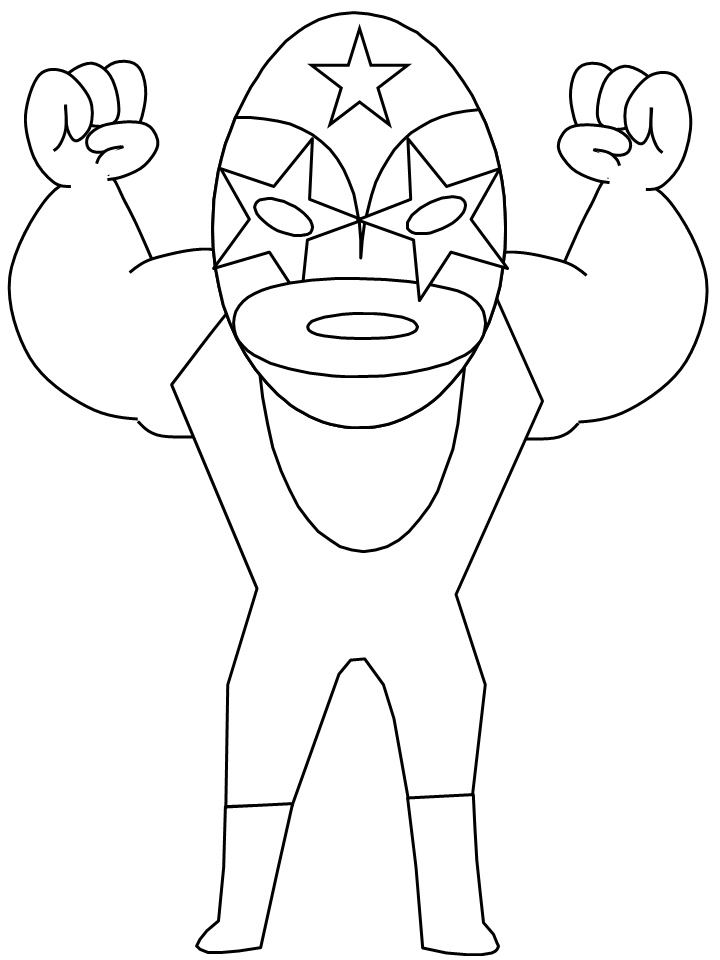 Luchador Coloring Pages