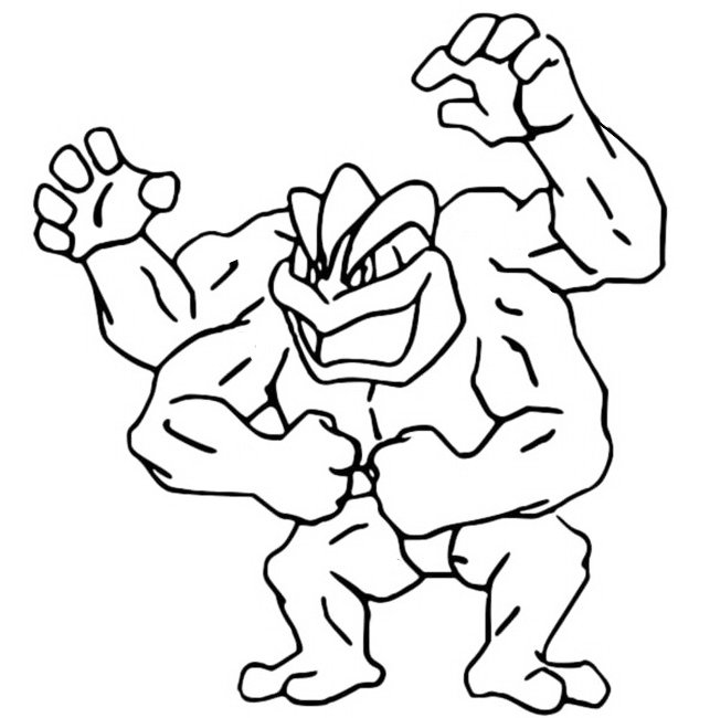 Machamp Coloring Page