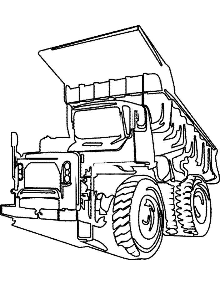 Monster Dump Truck Coloring Page