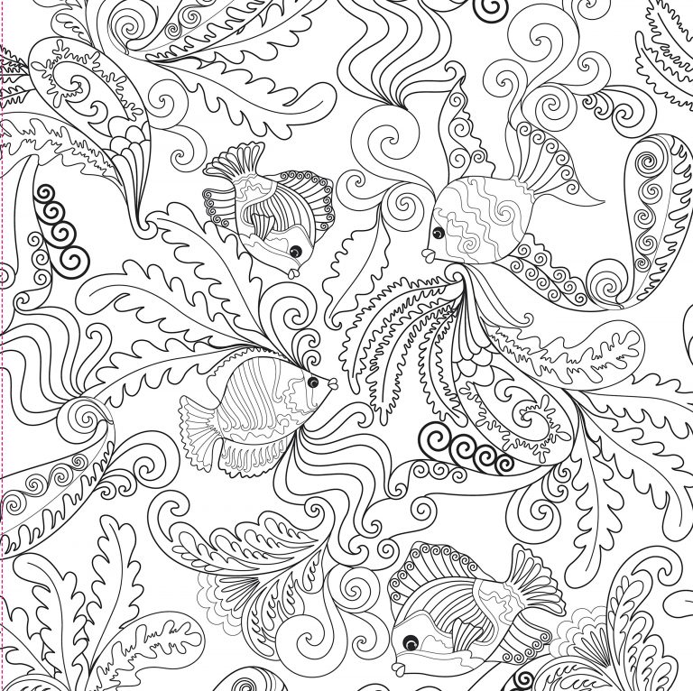 Ocean Coloring Pages For Adults 768x766 