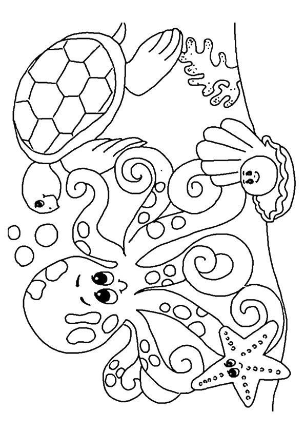 under sea creature coloring pages