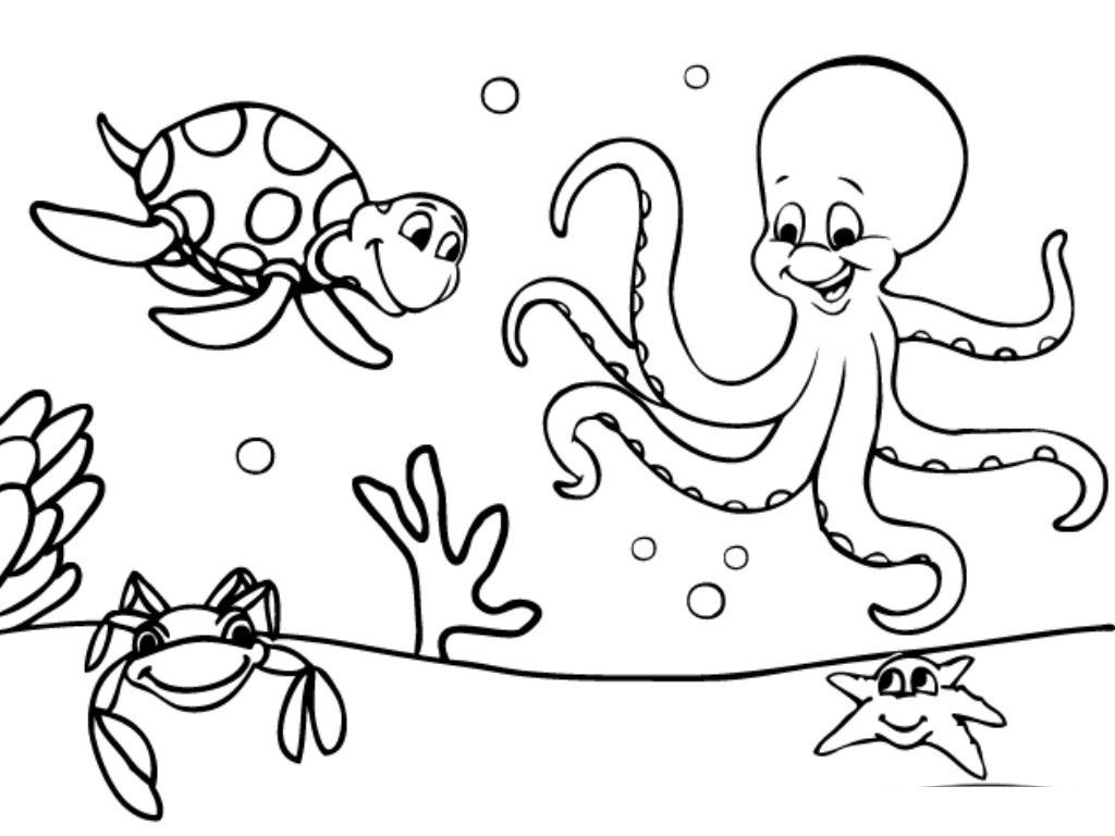 Ocean Coloring Pages For Toddlers 1