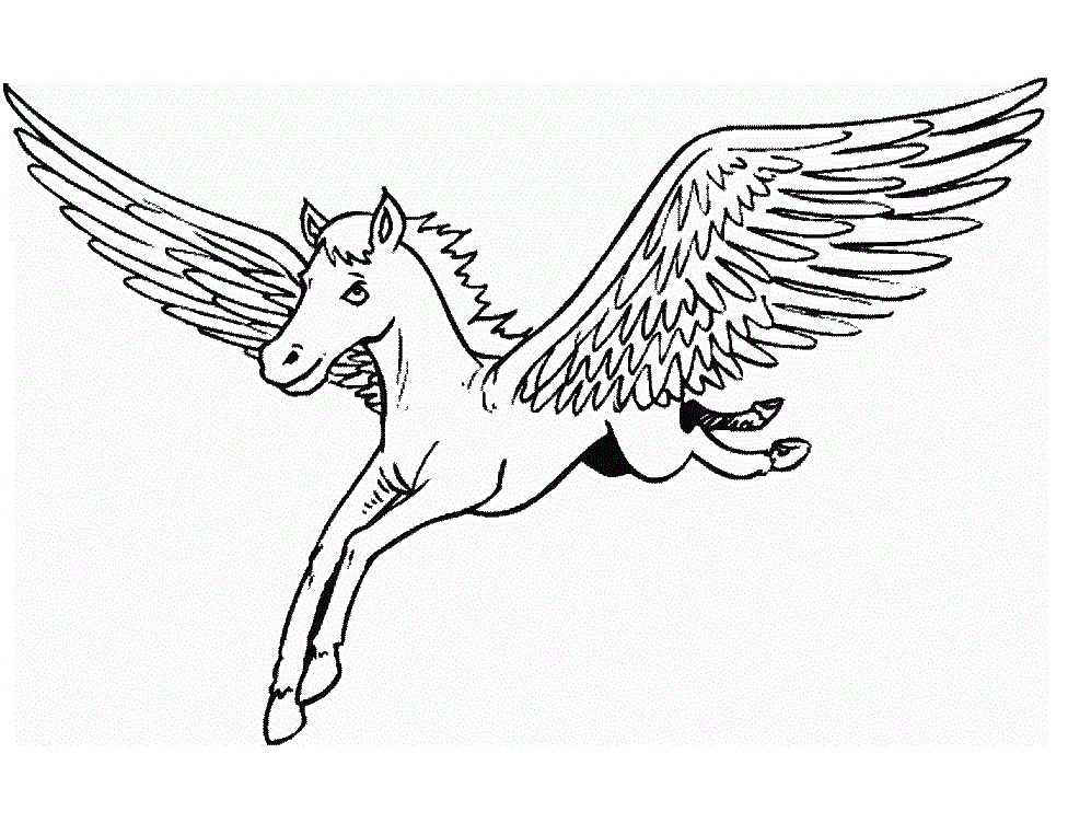 coloring pages of baby pegasus