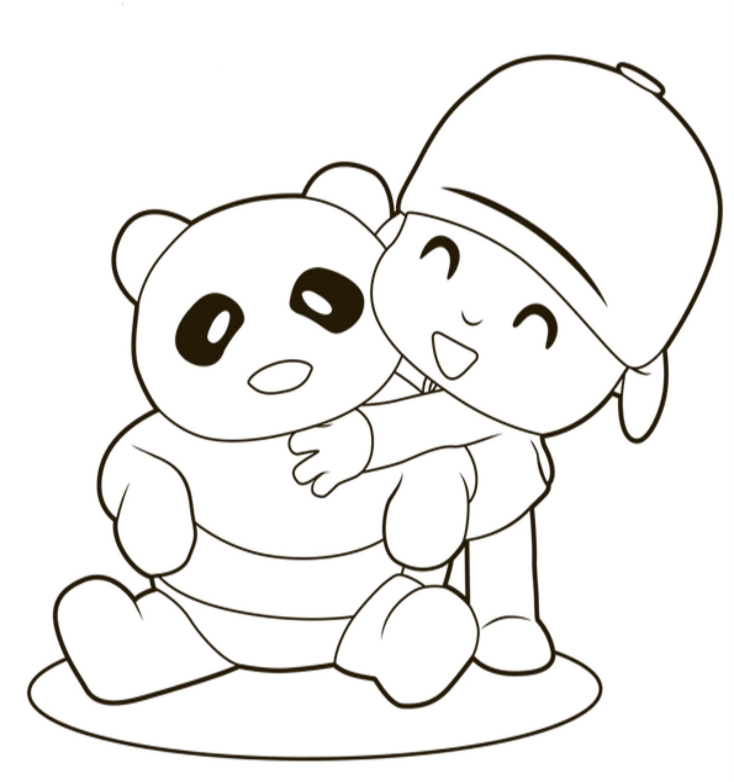 Drawings To Paint & Colour Pocoyo - Print Design 018