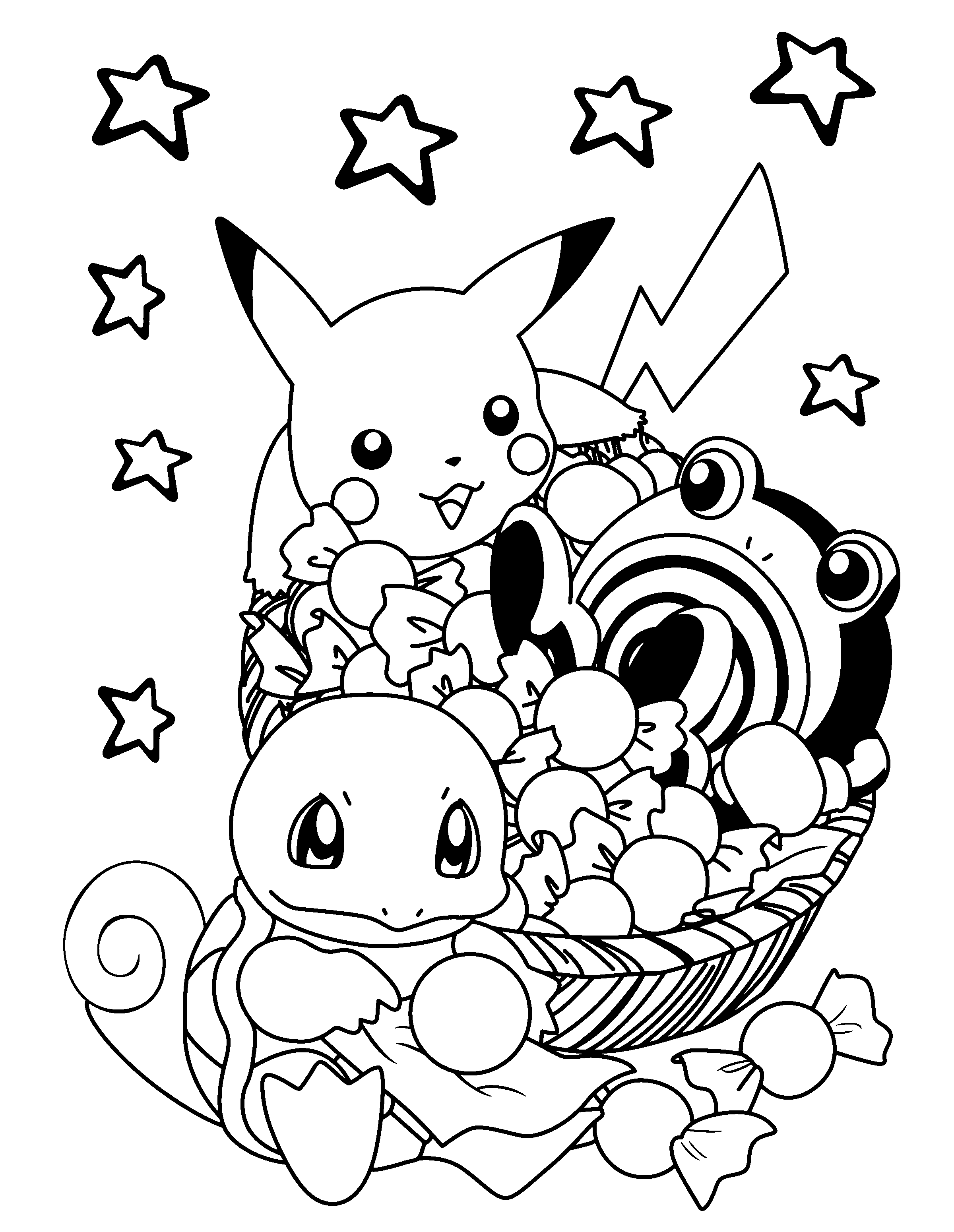 among us pokemon coloring pages