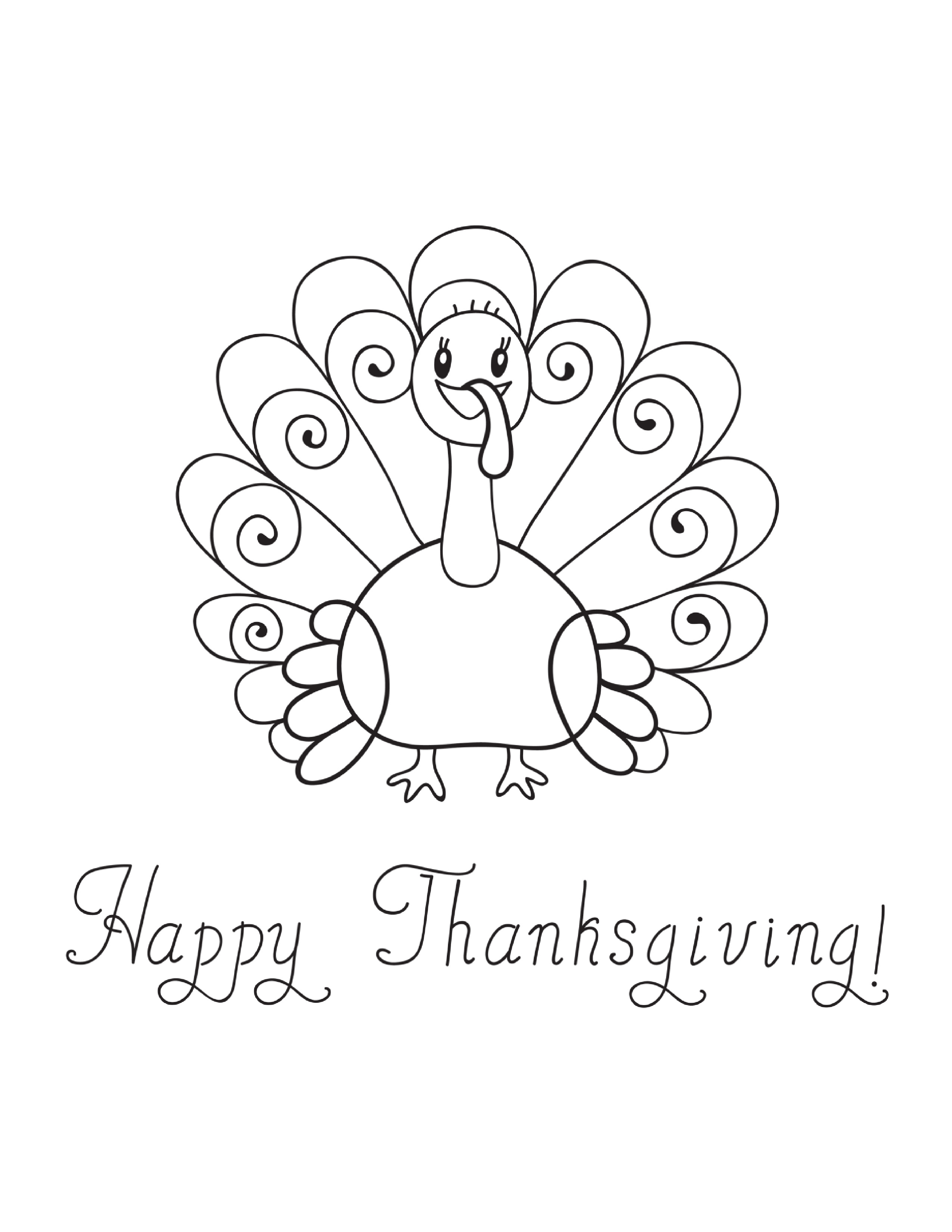 Free Printable Thanksgiving Cards To Color Printable Word Searches