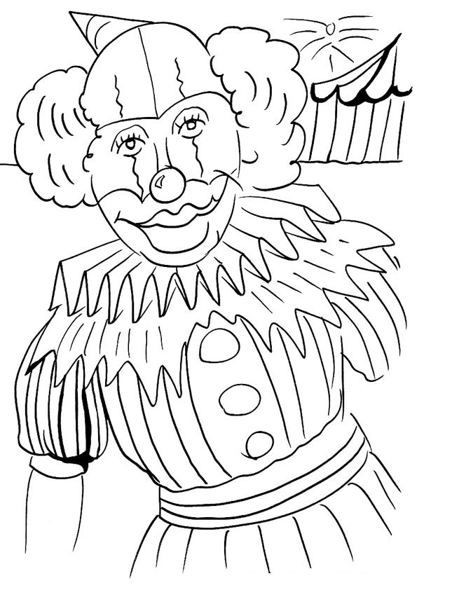 Printable Clown Coloring Pages