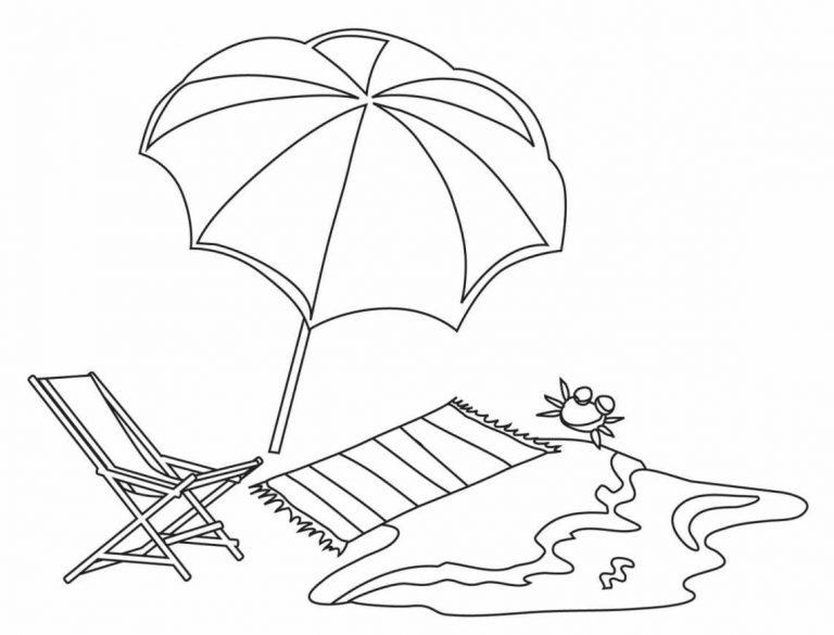 Beach Coloring Pages - Beach Scenes & Activities