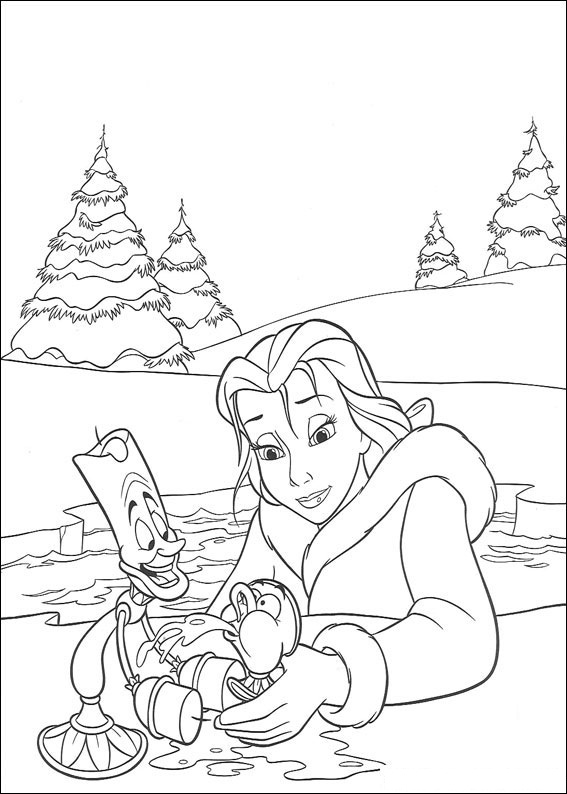 adult coloring pages beauty and the beast