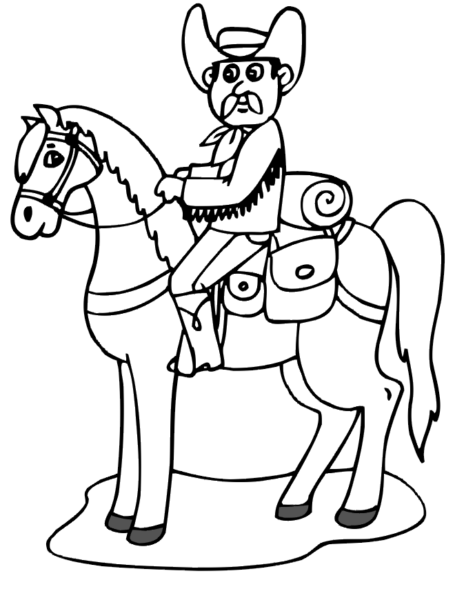 Free Printable Cowboy Coloring Pages For Kids