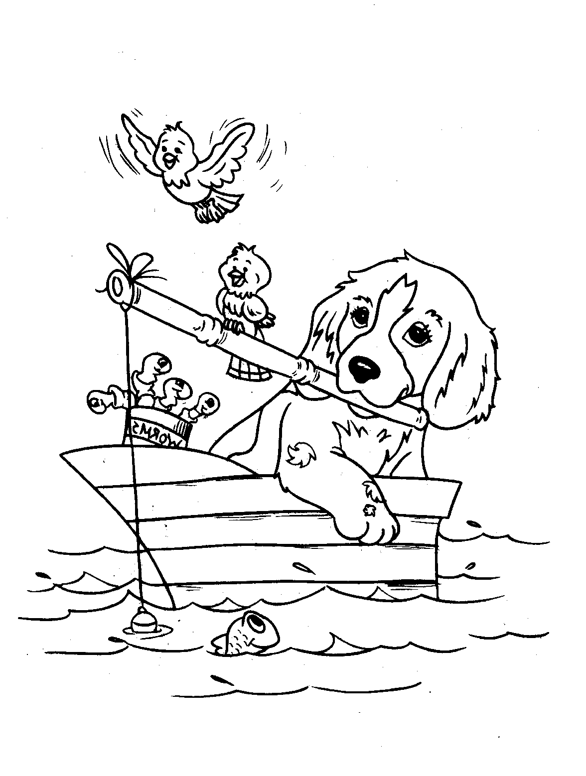 Coloring Page dog maze - free printable coloring pages - Img 12525