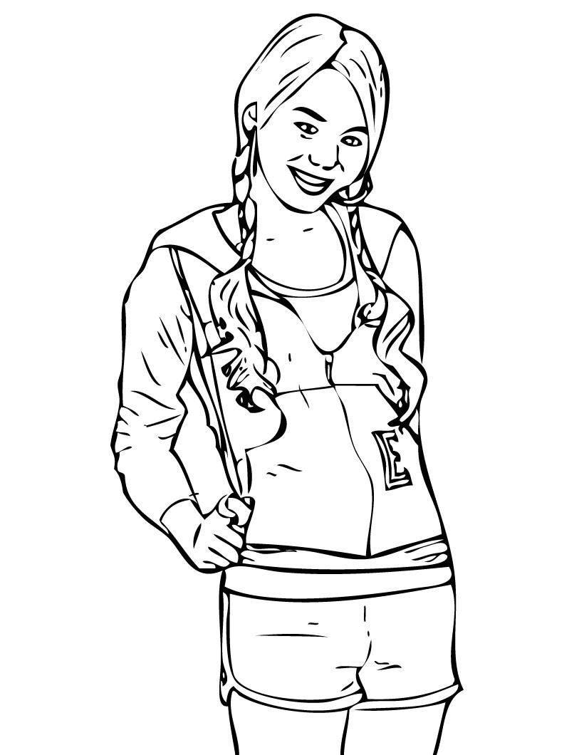 Free Hannah Montana to Print Coloring Page - Free Printable Coloring Pages  for Kids