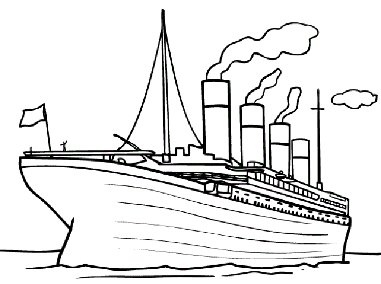 titanic pictures to print and color