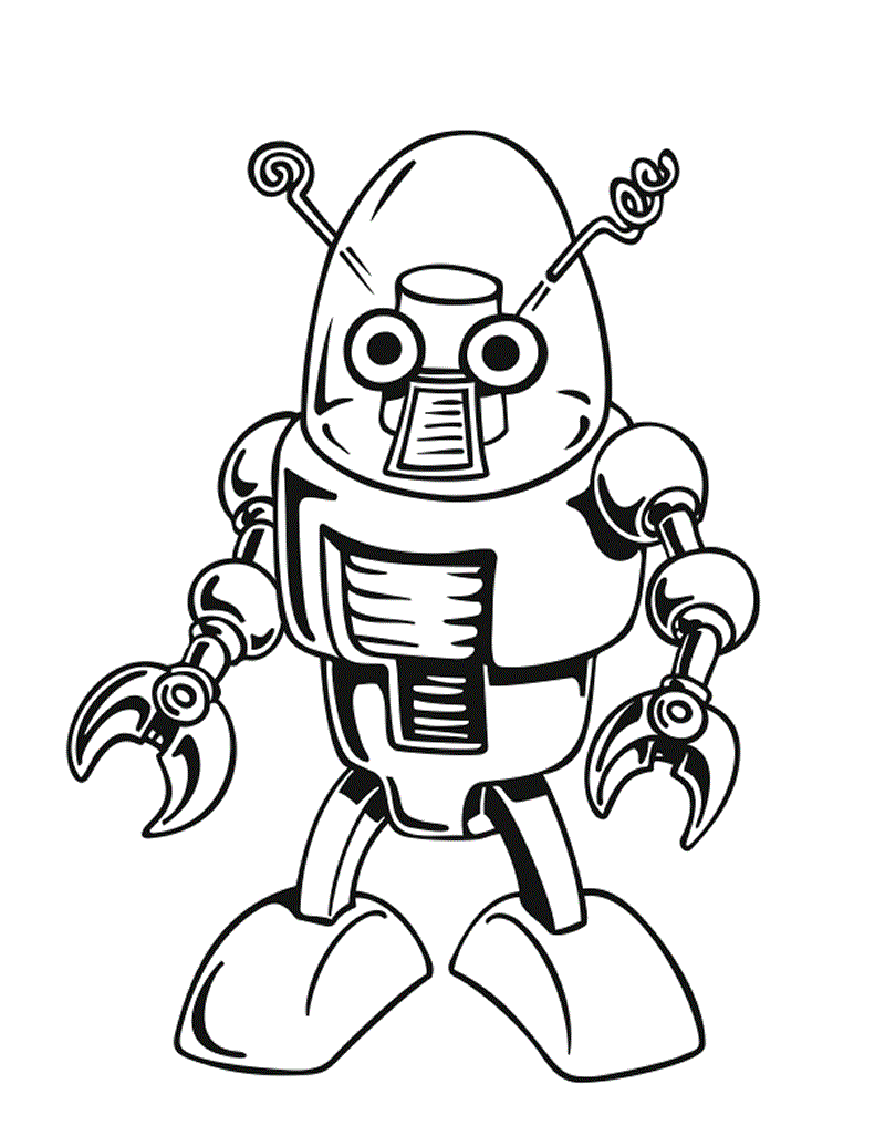 Download Free Printable Robot Coloring Pages For Kids