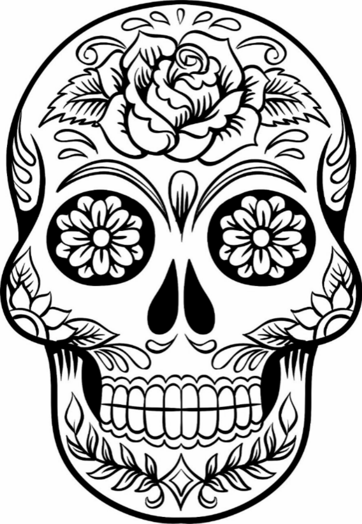 Halloween Coloring Pages Skull