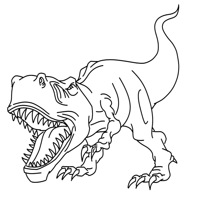 Trex Coloring Page