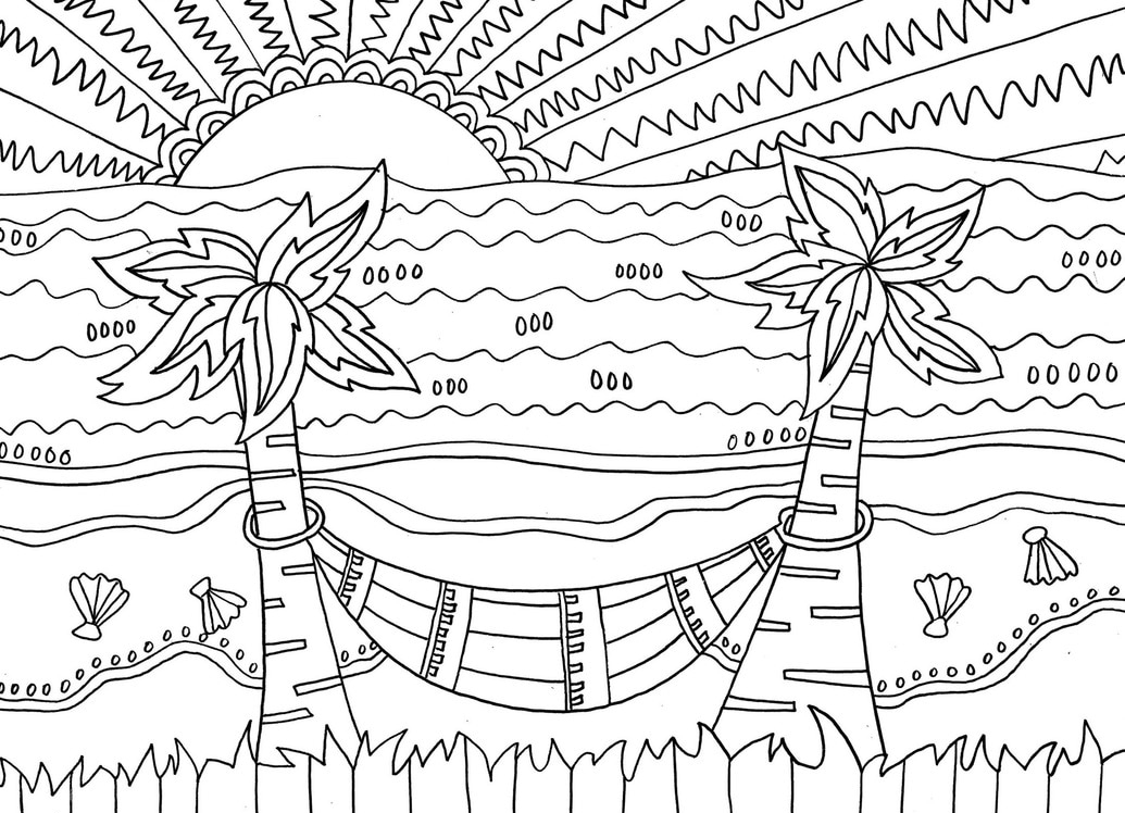 Beach Coloring Book Pictures 7