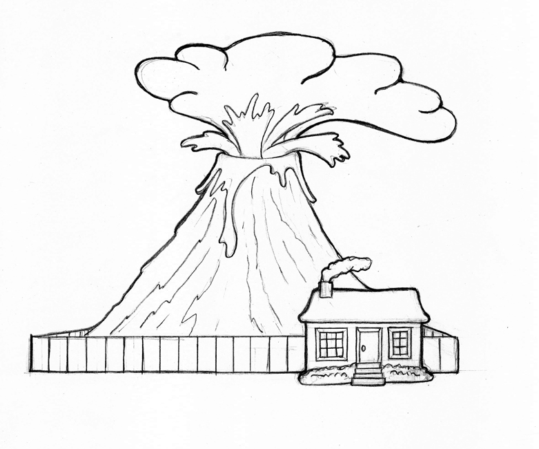 Download Free Printable Volcano Coloring Pages For Kids