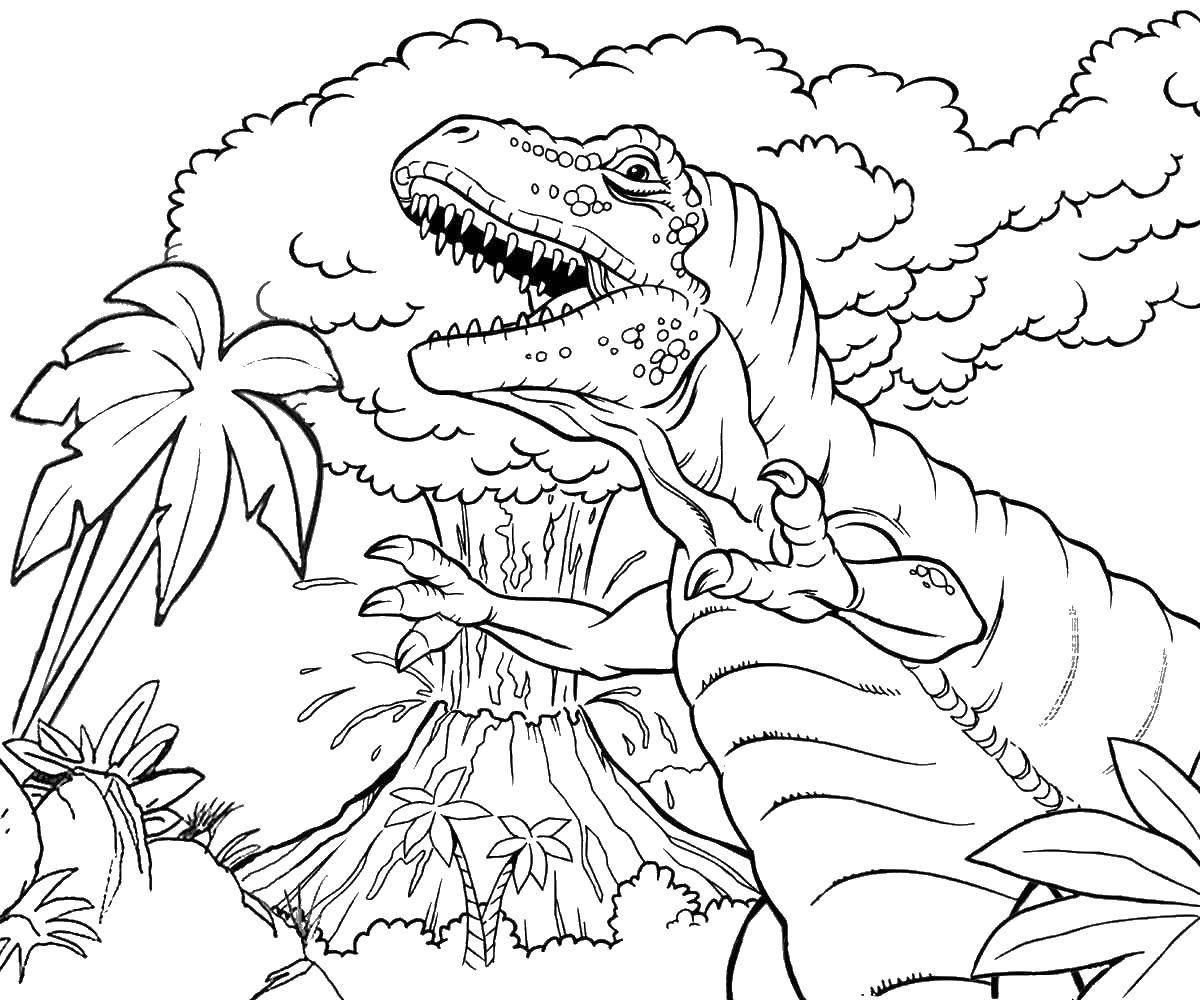 Download Free Printable Volcano Coloring Pages For Kids