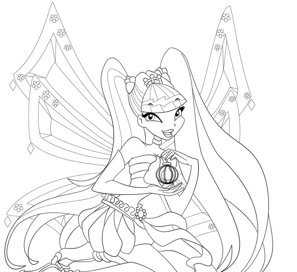 Winx Club Rain Coloring Pages