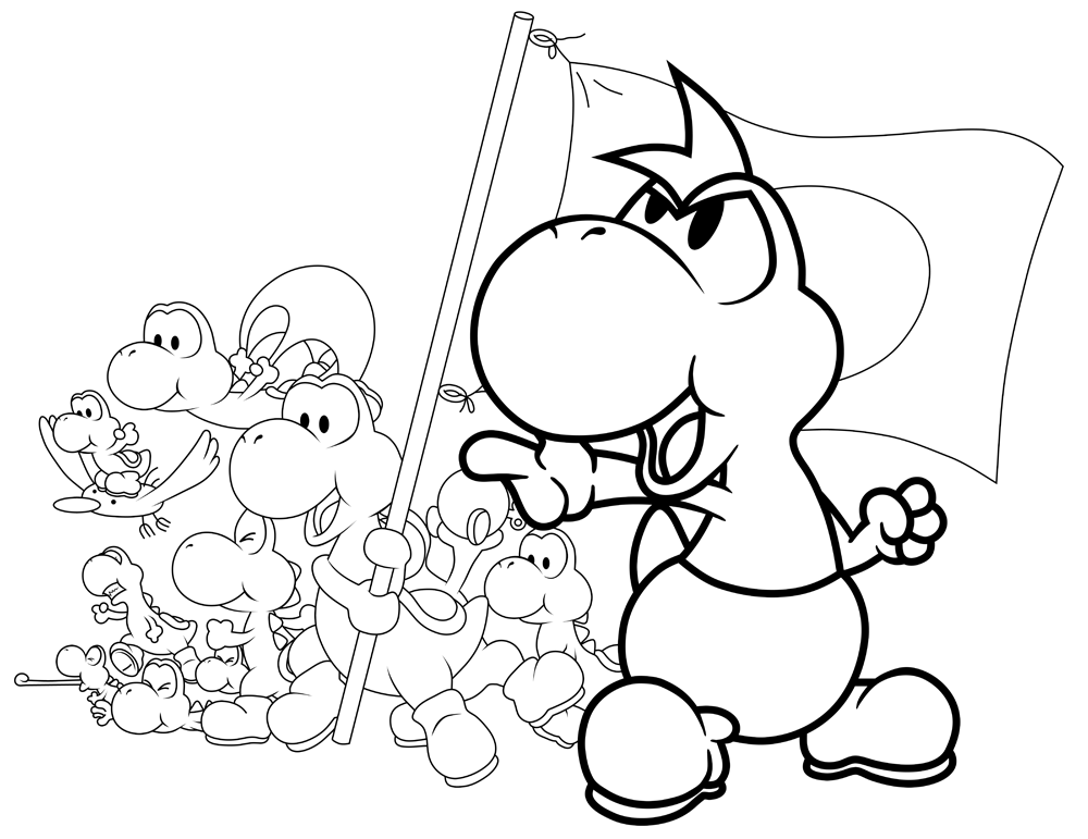 Download Free Printable Yoshi Coloring Pages For Kids