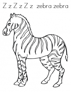 free printable zebra coloring pages for kids