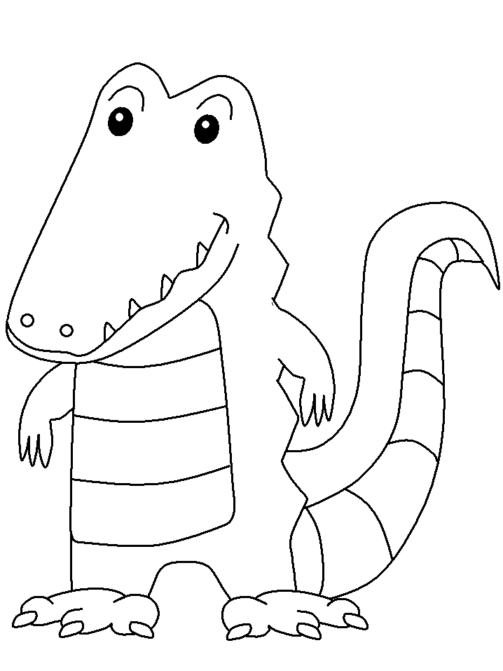 Alligator Drawing Coloring Page