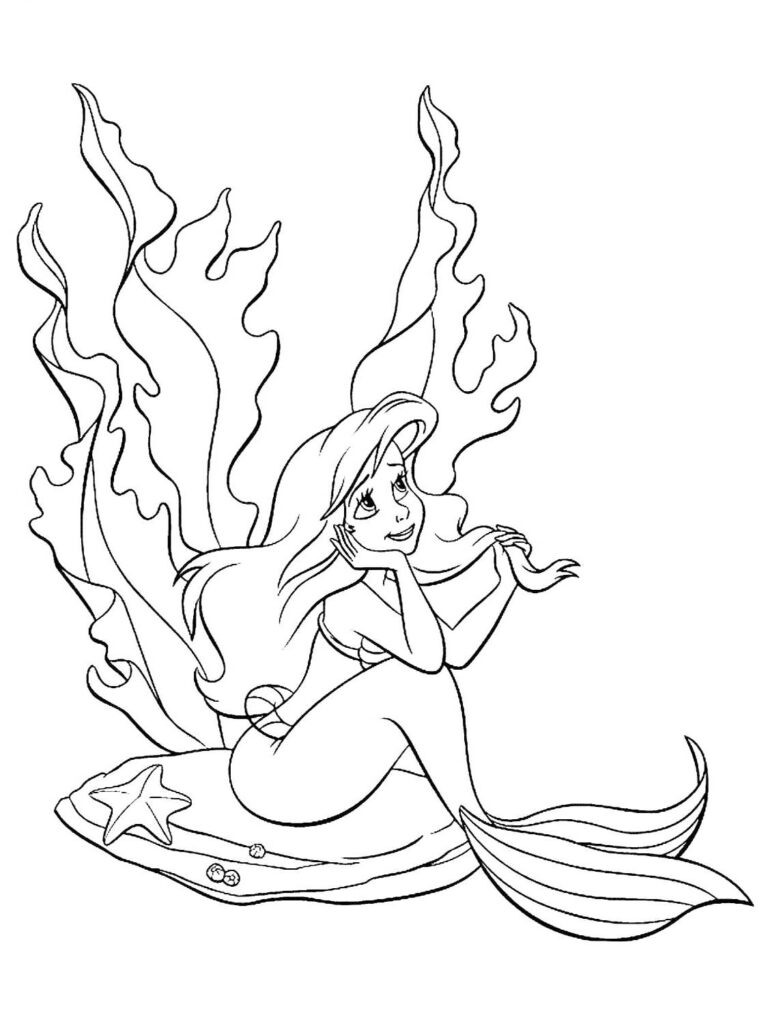 Ariel Disney Princess Coloring Page