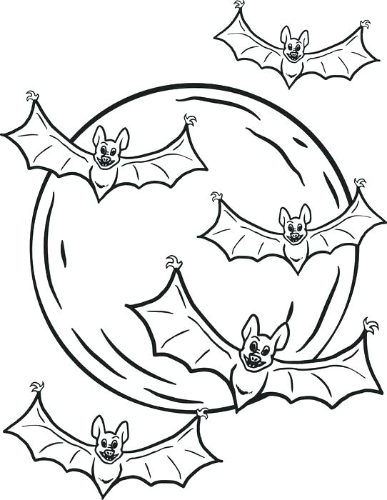 Cute Halloween Bat Coloring Pages