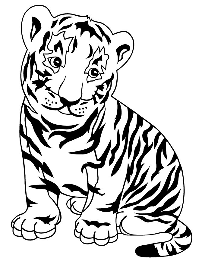 cartoon tiger coloring pages