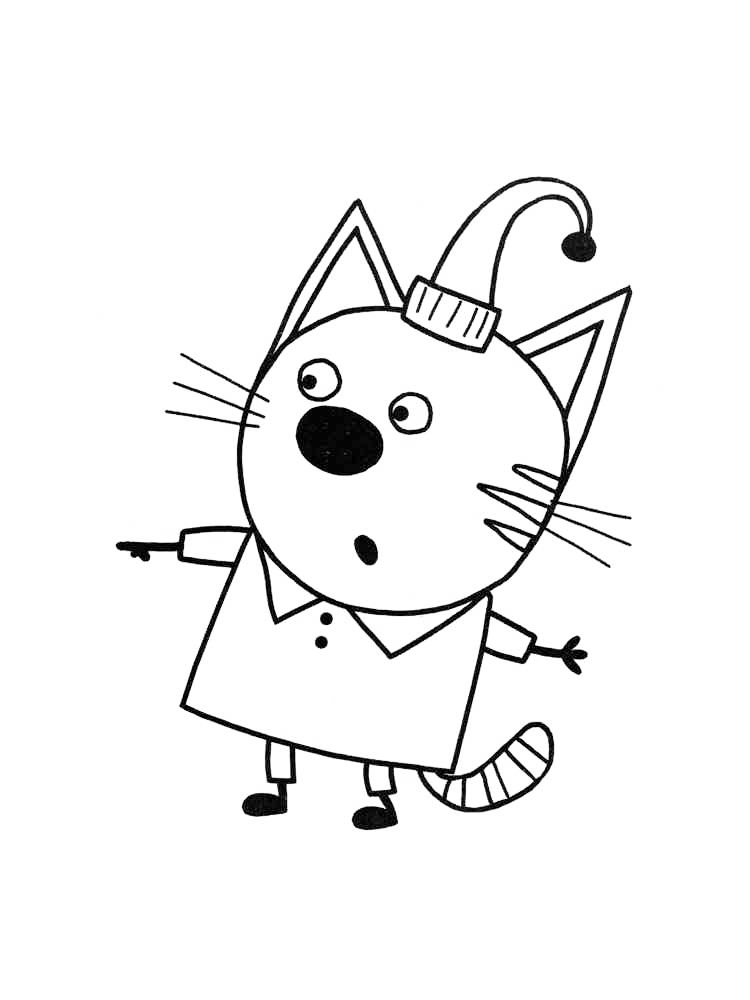 Jester Cat Coloring Page