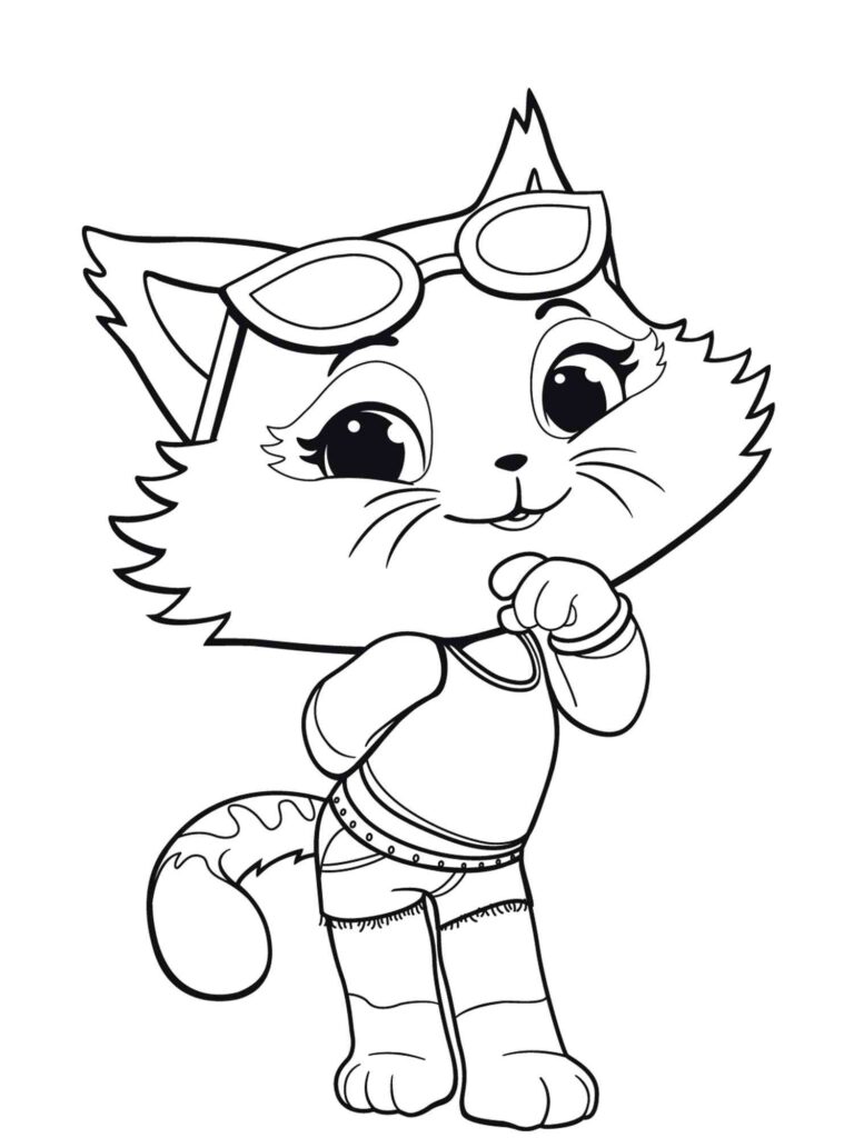 Pretty Kitty Coloring Page
