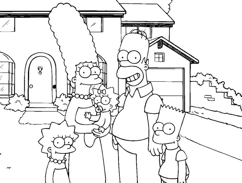 The Simpsons House Coloring Page