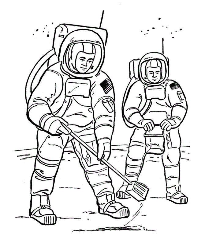 Astronaut Coloring Page 2