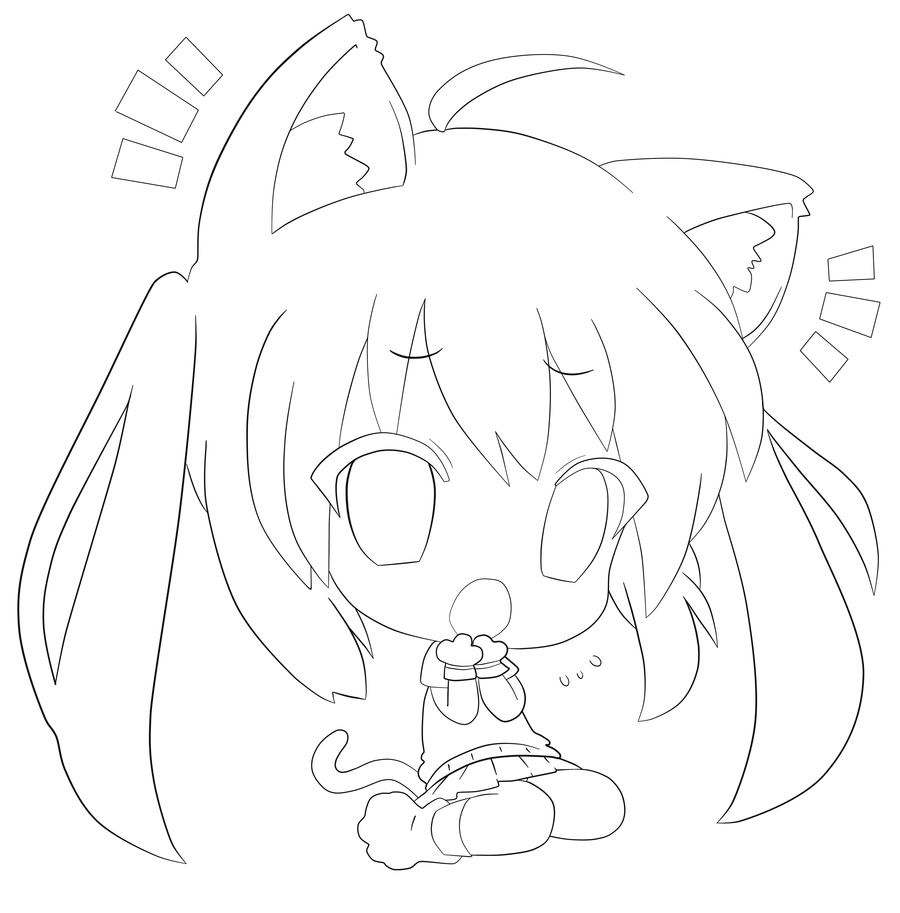 chibi anime girl coloring pages