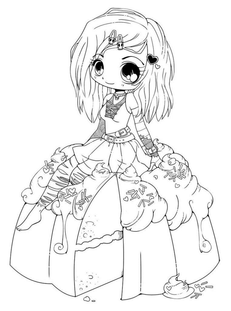 chibi girls coloring pages