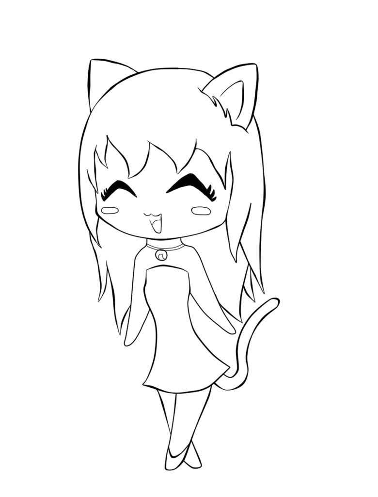 67 Coloring Pages Anime Cat  Best Free