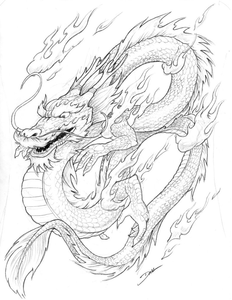 Chinese Dragon Coloring Pages Free - Coloring Walls