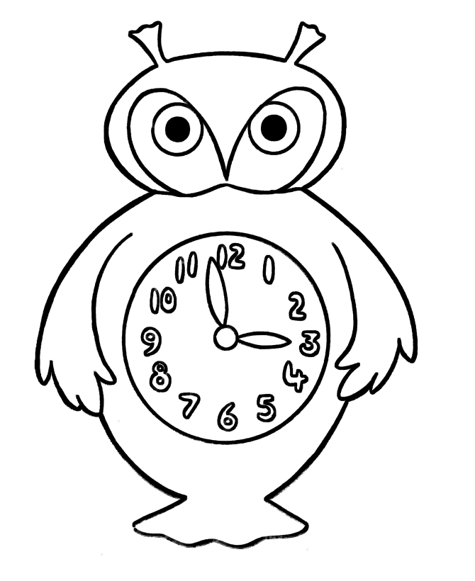 digital clock coloring pages