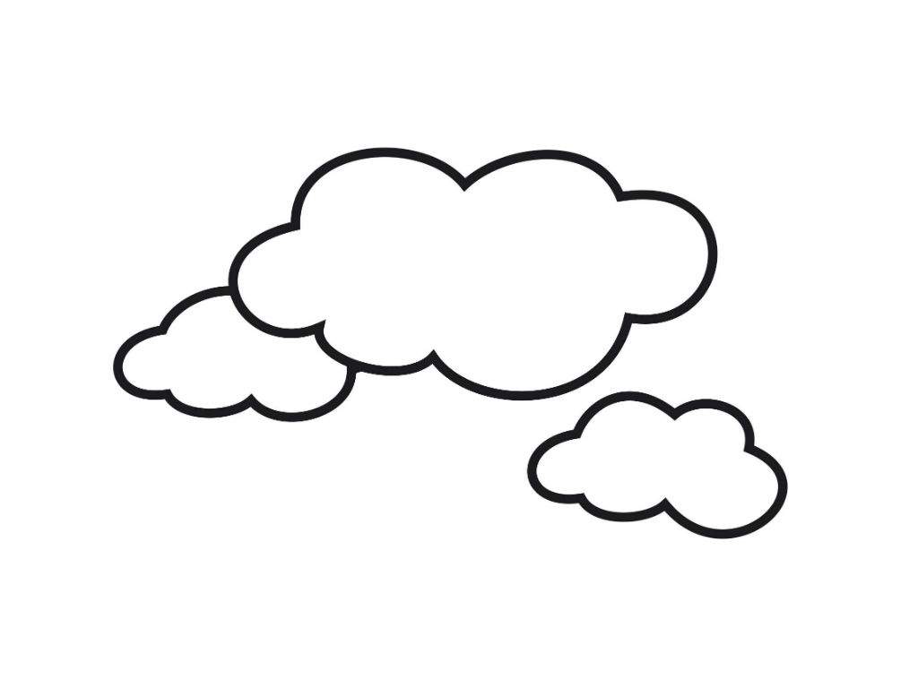 types of cloud coloring pages