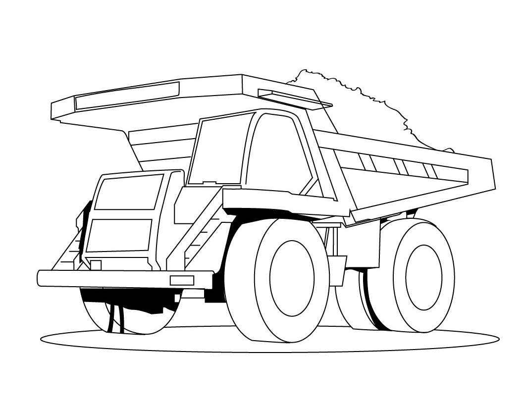 Coloring Page Of Dump Truck