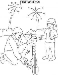 Free Printable Fireworks Coloring Pages For Kids