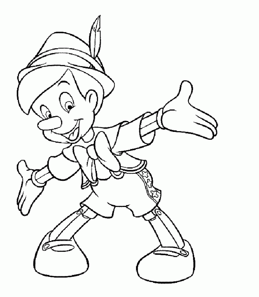 Disney Character Coloring Pages Pinocchio