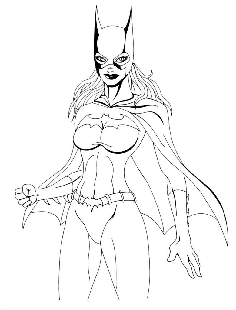 batgirl coloring pages for kids