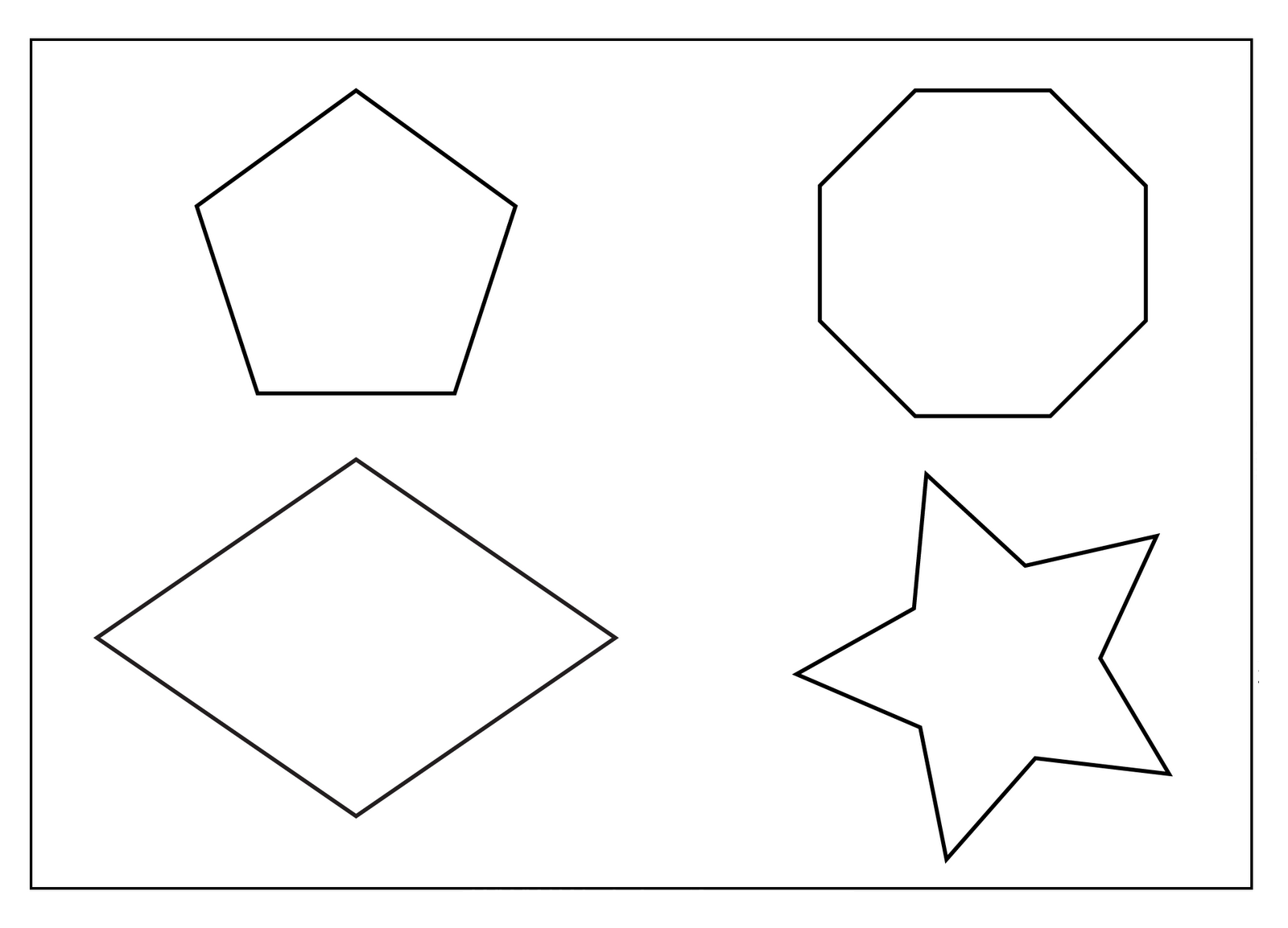 kids free coloring pages shapes