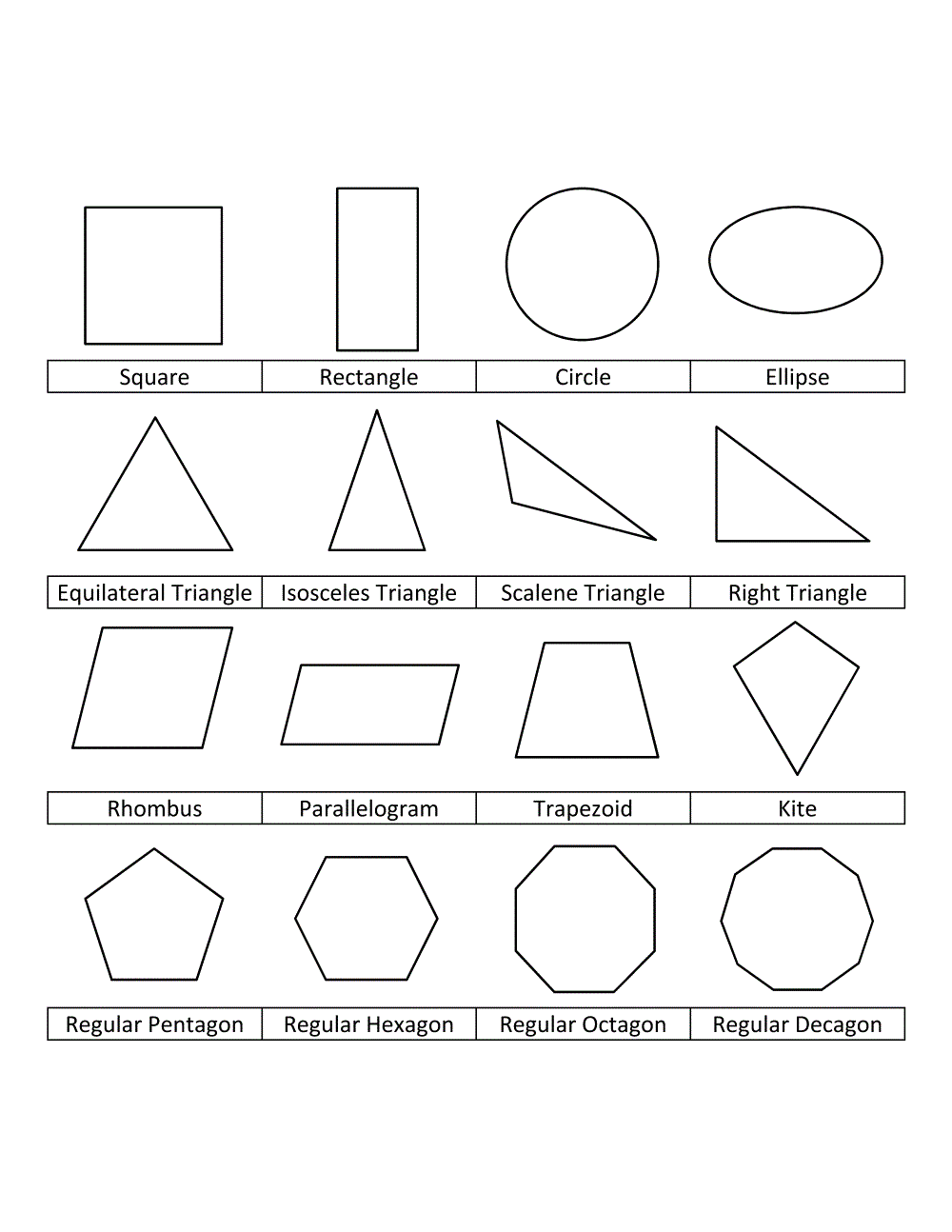 FREE* Long and Short Shapes in Color